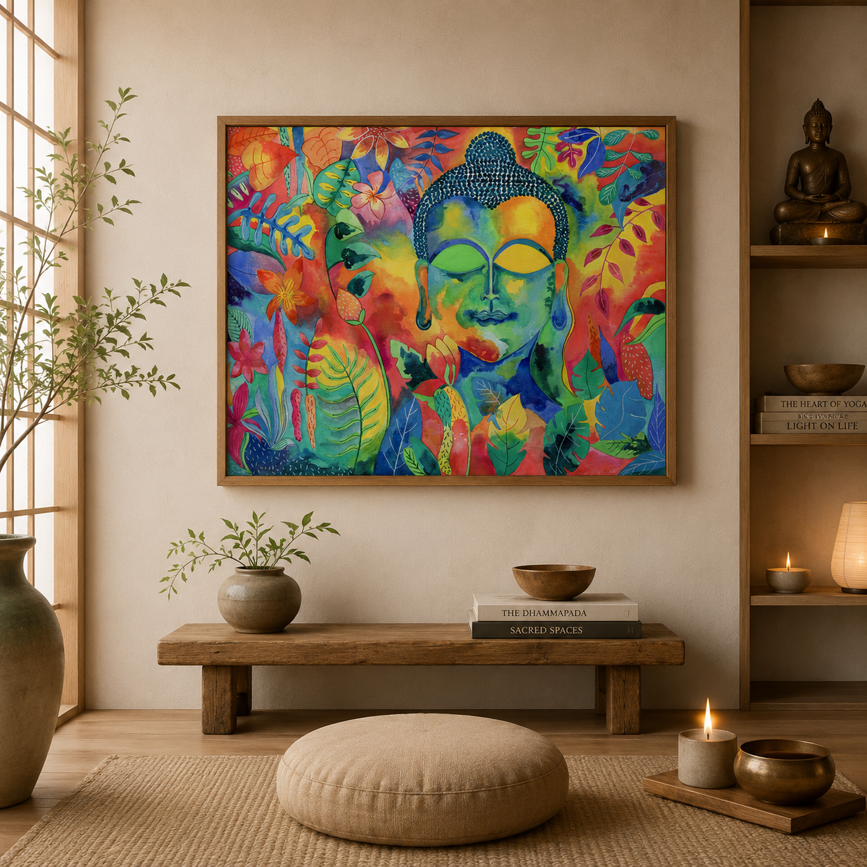 spiritual buddha painting vastu for home decor and interior design